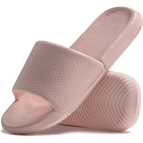 Happy Lily Shower Shoes for Women, Non-Slip Shower Slippers Quick-drying Material, Ultra-soft Lightweight Slide Sandals with Simple Style