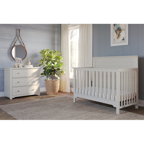 Farmhouse Crib and Dresser 2 Piece Nursery Set