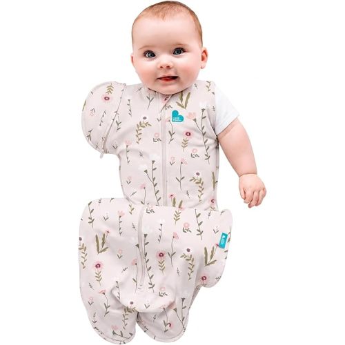 Love to Dream Swaddle Up Transition Swaddle, 1.0 TOG, Patented Zip-Off Wings, Gently Help Baby Transition from Being Swaddled to Arms Free When Showing Signs of Rolling, 13-19 lbs, Mini Posy