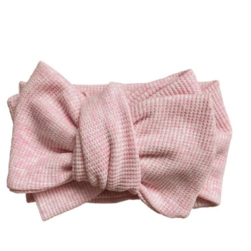 Oversized Topknot | Baby Pink Marle Waffle – Little and Fern