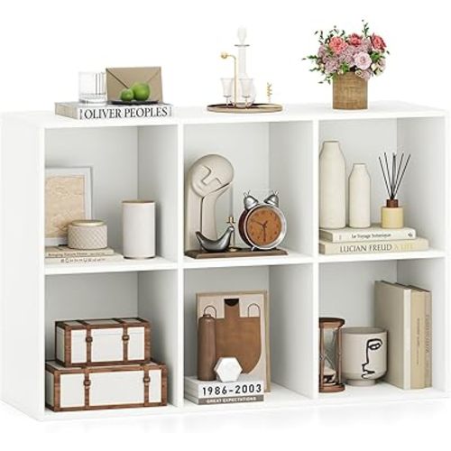 6-Cube Bookcase, White