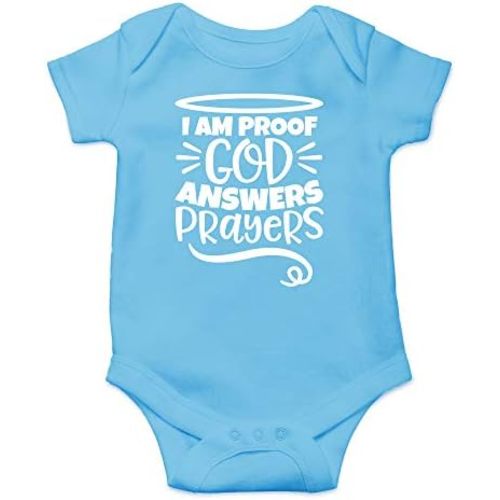 CBTwear I am Proof God Answers Prayers Baby Bodysuit Funny Infant Outfit Cute Unisex Comfy Romper