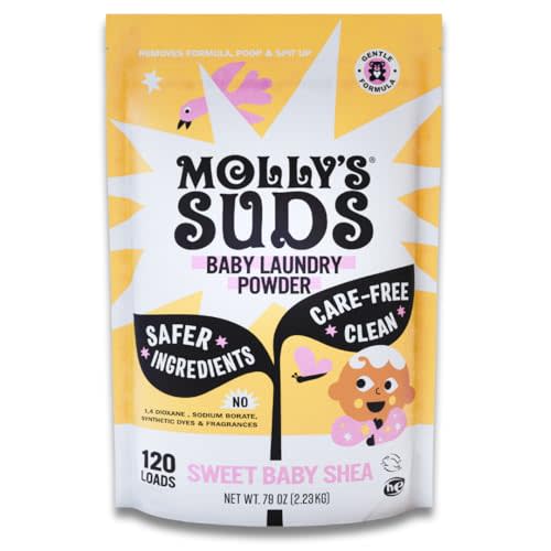 Molly's Suds Baby Laundry Detergent Powder | Removes Formula, Poop & Spit-Up Stains | Extra Gentle for Newborns (Sweet Baby Shea)
