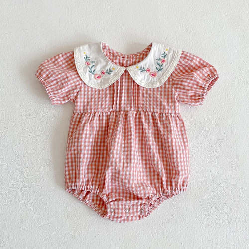 Floral Plaid Romper Dress – August + Willow