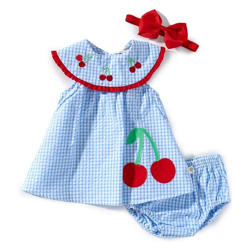 Adventurewear 360 Baby Girls 3-12 Months Cherry Print Dress