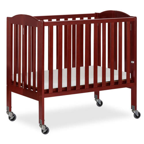 Dream On Me 2 in 1 Folding Birch Portable Crib in Cherry — buybuy BABY