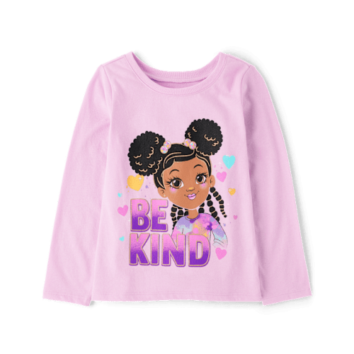 Baby And Toddler Girls Be Kind Graphic Tee - Purple