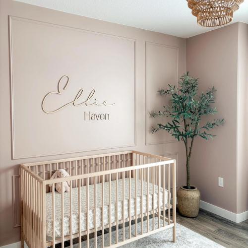 Double baby name sign | Nursery wall decor | Nursery wall hanging | Custom baby boy baby girl name cutout | First & Middle name cut out