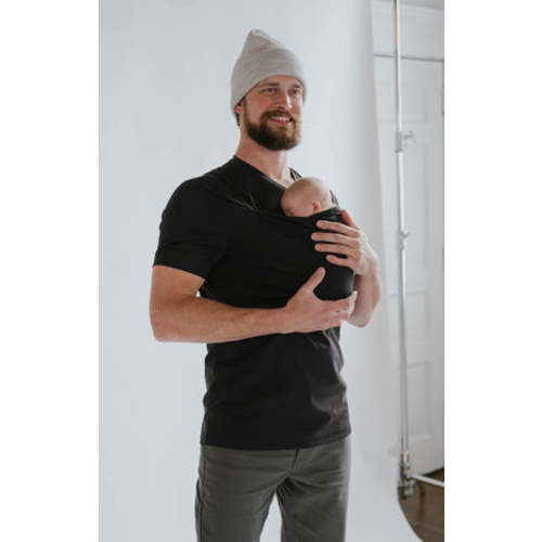Lalabu Dad Shirt | Original Babywearing T-Shirt with Kangaroo Pouch | Baby Wrap Carrier for Newborns & Infants | Baby Wrap Carrier for Newborns | Essential for new Dads