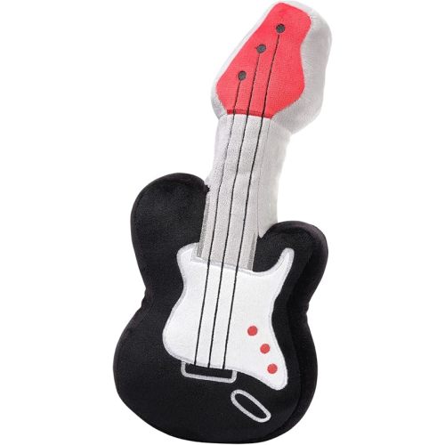 Lambs & Ivy Rock Star Plush Guitar Instrument Stuffed Toy - Gray/Black
