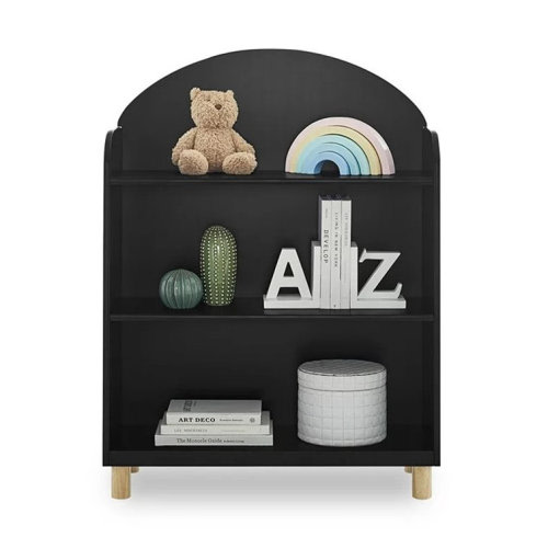 Delta Children Reese 3-Shelf Bookcase, Ebony/Natural