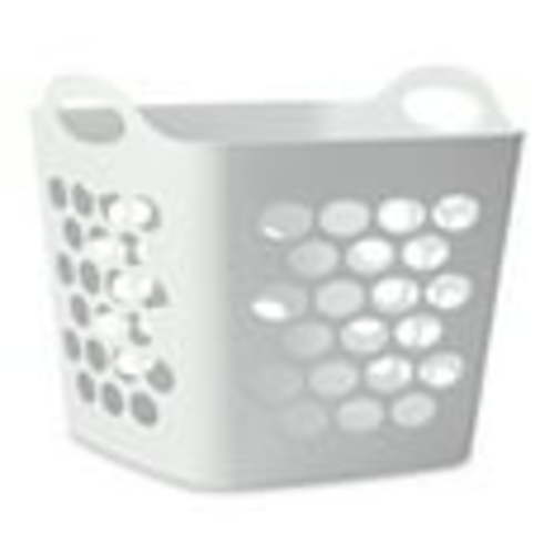 Mainstays Flexible Square Dot Laundry Basket, White