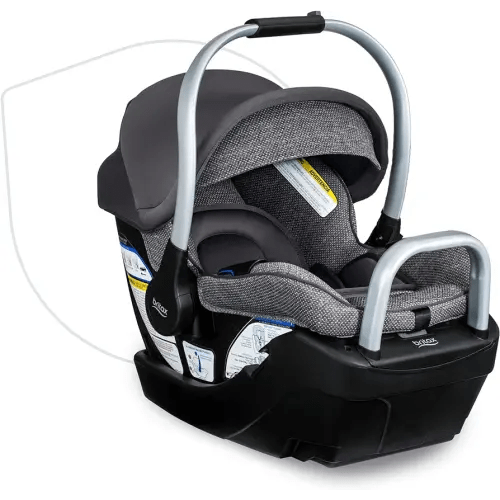 Britax Willow SC Infant Car Seat, Rear Facing Car Seat with Alpine Base, ClickTight Technology, RightSize System, Pindot Stone