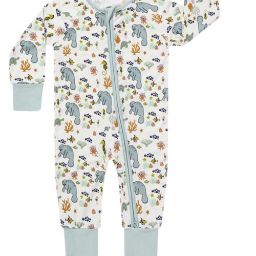 Manatee Bamboo Baby Pajama - Convertible Zippy Pajamas – Emerson and Friends