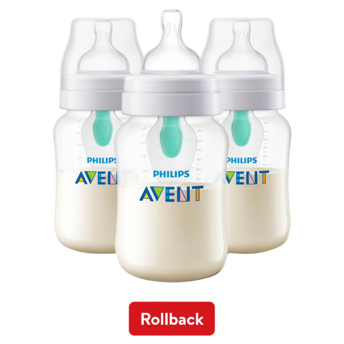 Philips Avent Anti-colic Bottle with AirFree Vent, 9oz, 3pk, Clear, SCY703/03