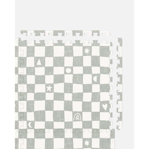 Play Mat / 4x6 / Sage Checkered
