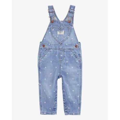 Baby Heart Print Denim Overalls - OshKosh | Carter's
