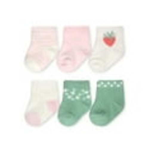 Carter's Child of Mine, Newborn Girl Berry Socks, 6 Pack, Newborn