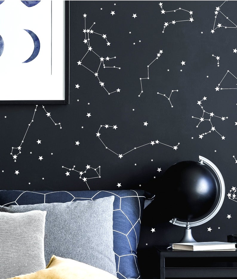 Jesabi Constellation Wall Decal - White, Black, Copper, Silver, Gold