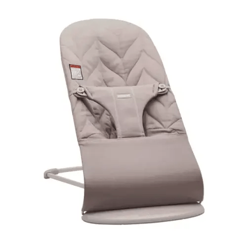 Brands We Love Baby Bouncer Bliss: Petal Quilt Woven | Sand Gray by Janie and Jack