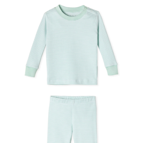 LAKE | Baby | Pima Cotton Pajamas | French Blue Heart Baby Long-Long Set