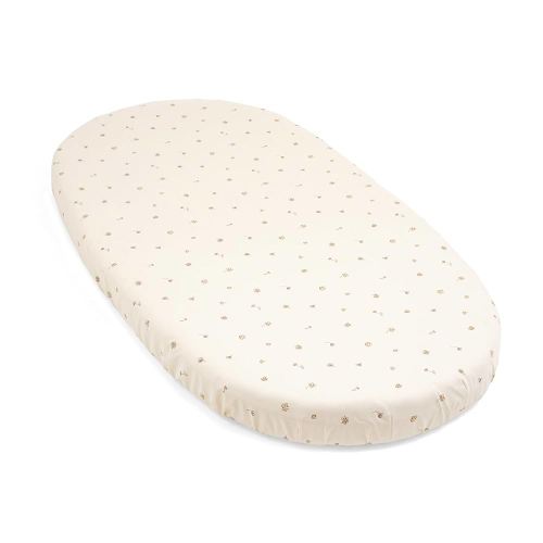 Stokke Sleepi Fitted Crib Sheet V3 in Flower Ecru -