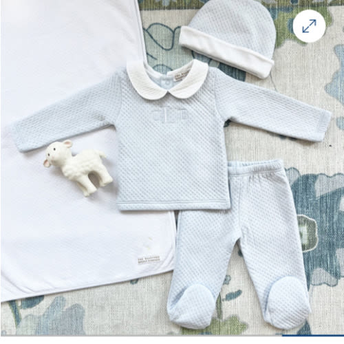 Hart's Hold Me Set (Pima Jacquard) - Buckhead Blue with Worth Avenue W