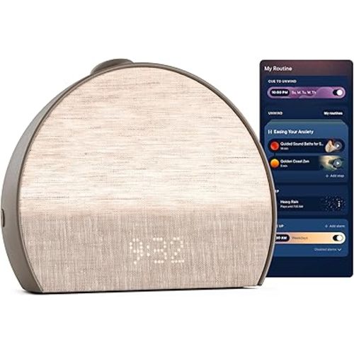 Hatch Restore 3 Sunrise Alarm Clock, Sound Machine, Smart Light (Cocoa) - White Noise, Screen-Free Sleep Routine