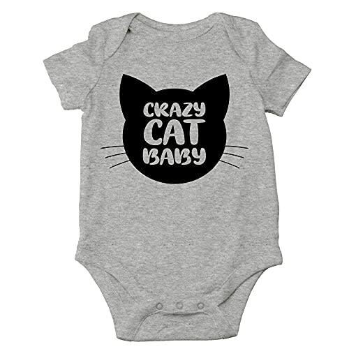 Crazy Cat Baby Bodysuit - Funny Infant Outfit Boy Girl Adorable Unisex Romper Clothing