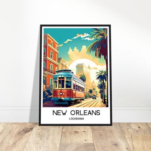 New Orleans Travel Print New Orleans Poster American Art Print Louisiana Lover Gift Wall Hanging Home Office Decor New Orleans Illustration - Etsy