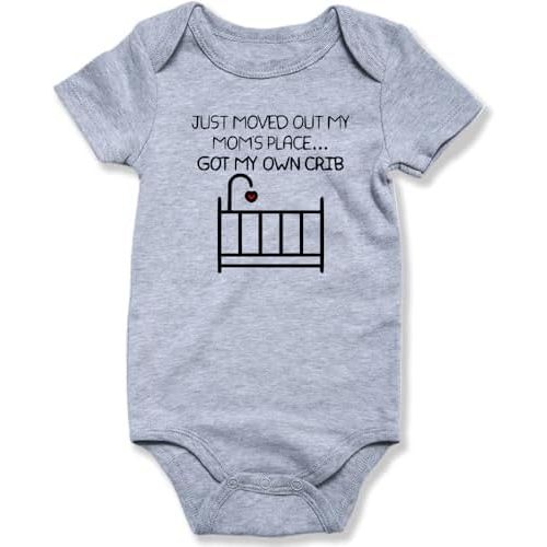 hrcfbk Newborn Infant Baby Boys Girls Bodysuit Short Sleeve Funny Letters Print Romper Reveal Pregnancy Announcement Clothes