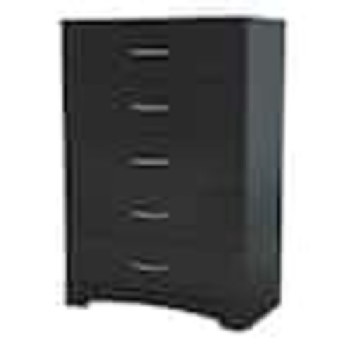 South Shore Step One 5-Drawer Pure Black Chest of Drawers 3107035
