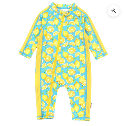 Sunsuit - Long Sleeve Romper Swimsuit | "Lemons"