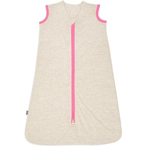 HALO Sleepsack Ideal Temp, Baby Wearable Blanket, TOG 1.0, Oatmeal/Pink, Small