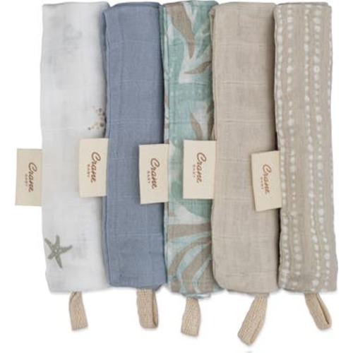 Parker 5-Pack Assorted Cotton Muslin Washcloths