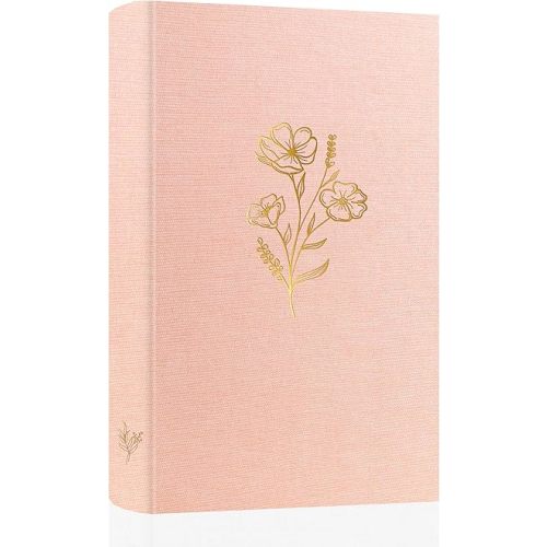 Holoary Photo Album 4x6 300 Photos, 300 Pockets 4”x6” Picture Album, Linen Fabric Cover Big Picture Book for Photos with Writing Area, 4x6 Photo Albums for Family Weddings Travel Memories(Pink)