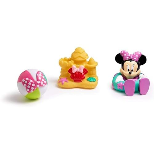 The First Years Disney Minnie Mouse Squirties Baby Bath Toys - Squishy Toddler Toys for Bath, Pool, and Everyday - 3 Count