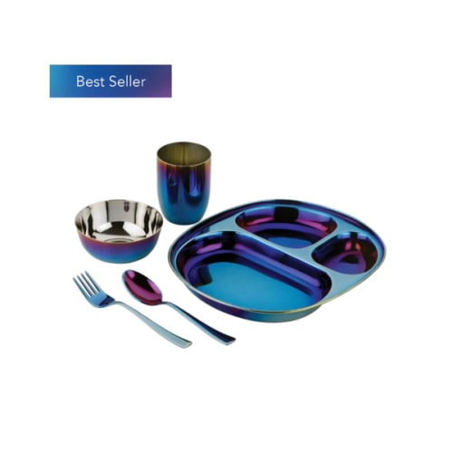 Mindful Mealtime Set Iridescent Blue