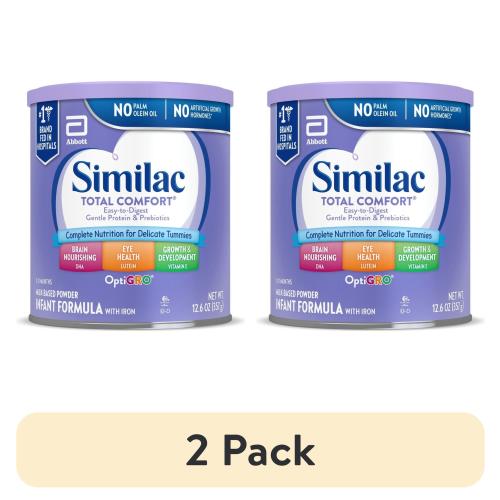 (2 pack) Similac Total Comfort Powder Baby Formula, 12.6-oz Can