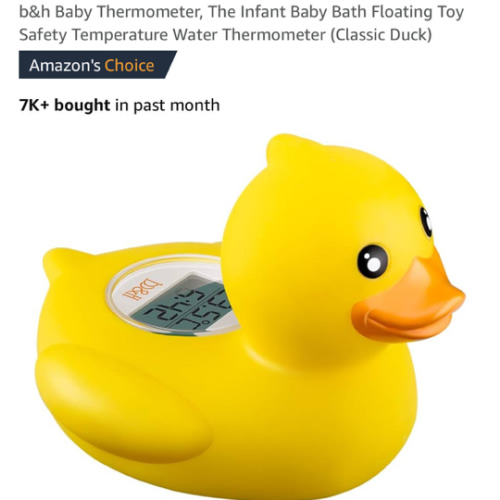 b&h Baby Thermometer, The Infant Baby Bath Floating Toy Safety Temperature Water Thermometer (Classic Duck)