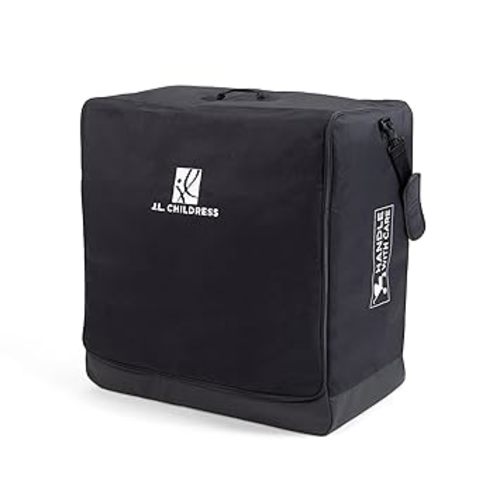 J.L. Childress Universal Stroller Travel Bag for Airplane - Fits Most Baby Strollers, Flying Essentials, Airport Accessories for Gate or Luggage Check, ID Card, AirTag Compatible - Medium, Unpadded