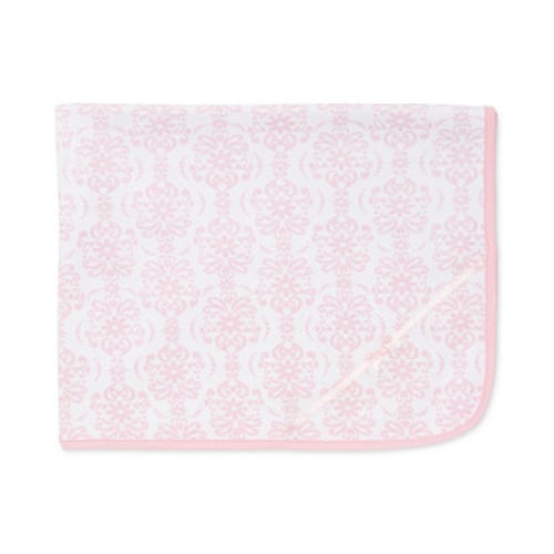 Little Me Baby Girls Damask Scroll Print Cotton Blanket