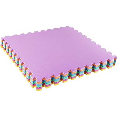 BalanceFrom Puzzle Exercise Mat with EVA Foam Interlocking Tiles for MMA, Exercise, Gymnastics and Home Gym Protective Flooring, Multiple Sizes