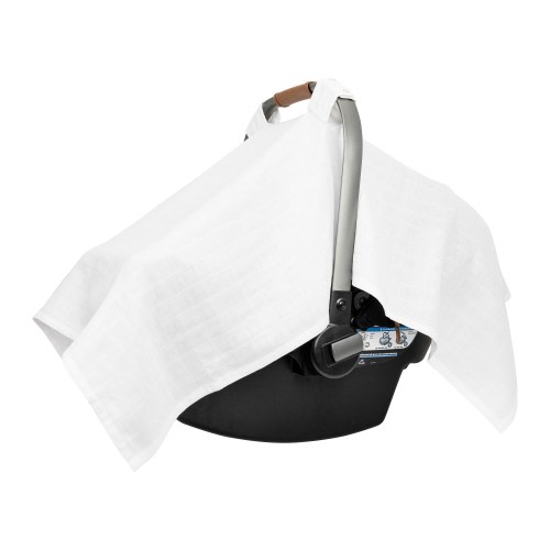 Baby Car Seat Canopy - 100% Organic Cotton Car Seat Canopy Cover - Breathable, Washable & Fits All Car Seats
