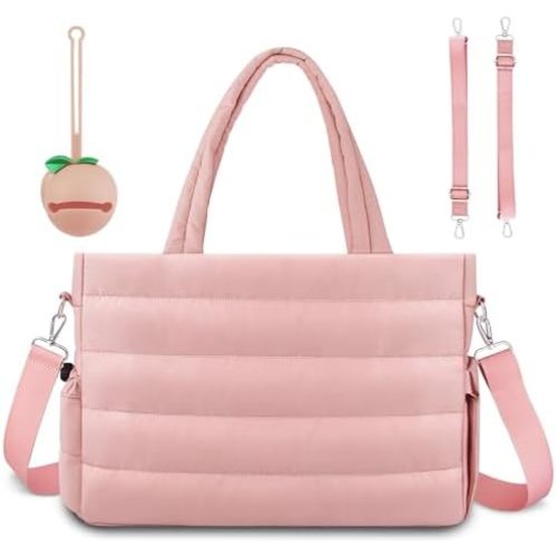 Diaper Bag Tote, Baby Diaper Tote Bags Crossbody Hospital Bag Travel Large Mommy Bag, with Silicone Pacifier Case