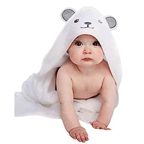 HIPHOP PANDA Bamboo Hooded Baby Towel - Soft Bath Towel with Bear Ears for Babie, Toddler, Infant - Ultra Absorbent, Natural Baby Stuff Baby Bath Shower Gifts for Boy and Girl - (Bear, 30 x 30 Inch) : Baby