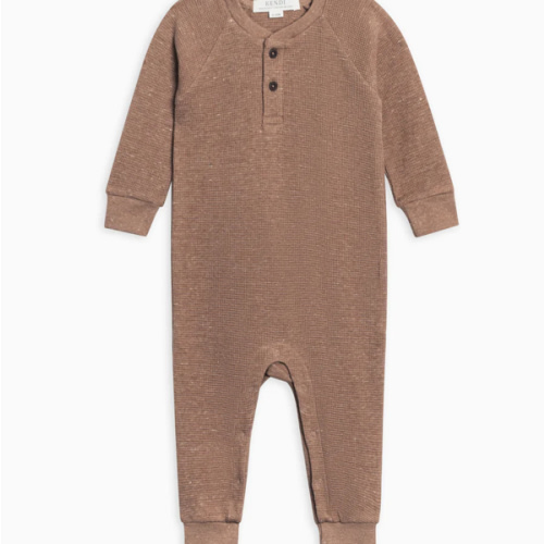 Crosby Waffle Knit Henley Romper