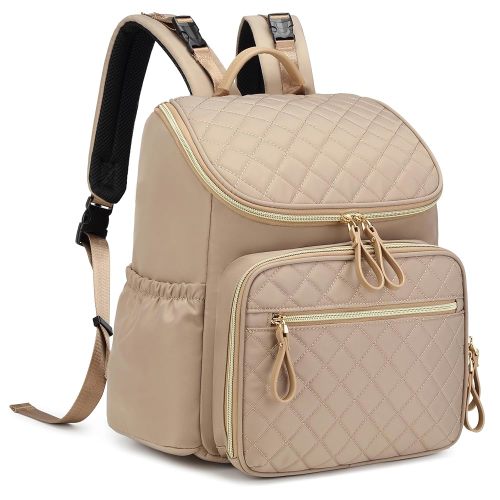 LORADI Diaper Bag Backpack with Storller Clips, Water-Resistant Travel Backpack with Anti-Theft Pocket