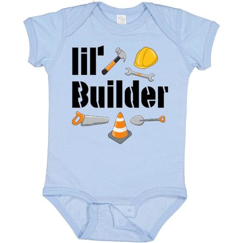 inktastic Lil Builder- Future Construction Worker Baby Bodysuit