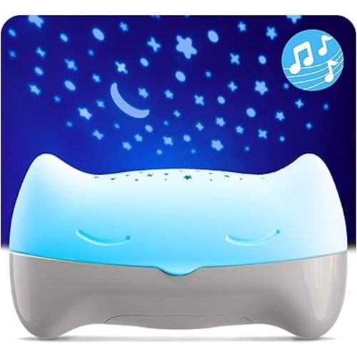 BENBAT Hooty Baby Soother and Projector - Sound and Sleep Projector with Glowing Night Light and Starlight Projection Image for Nursery or Car - for Use at Home or On-The-Go